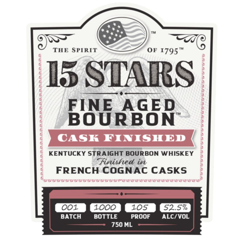 15 Stars Bourbon Finished in French Cognac Casks - Main Street Liquor