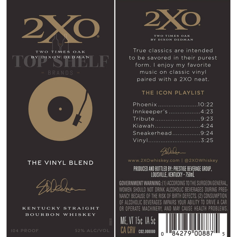 2XO The Vinyl Blend Kentucky Straight Bourbon