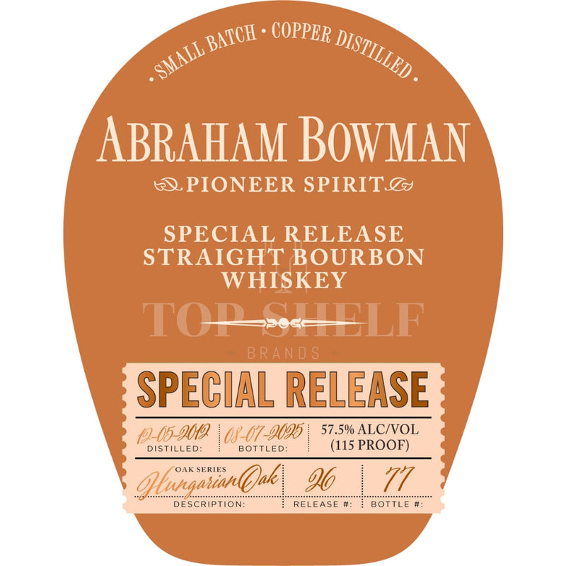 Abraham Bowman Special Release 