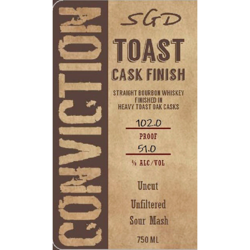 Conviction Toast Cask Finish Straight Bourbon