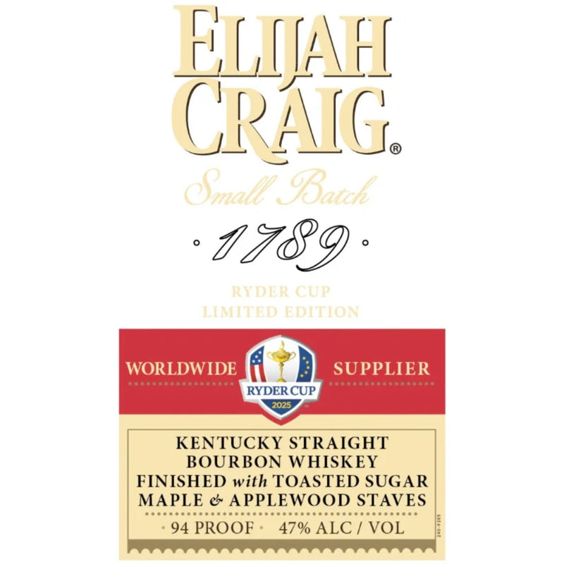 Elijah Craig Ryder Cup 2025 Edition Bourbon