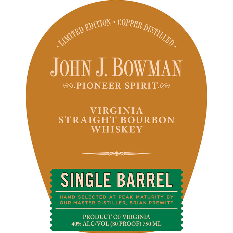 John J. Bowman Single Barrel Bourbon Limited Edition
