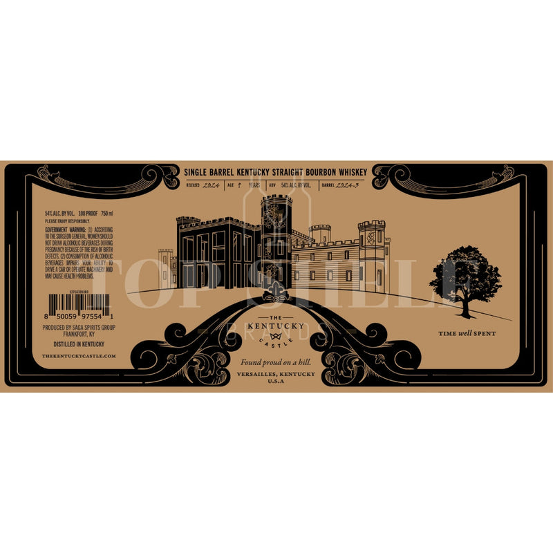 The Kentucky Castle 9 Year Old Single Barrel Bourbon