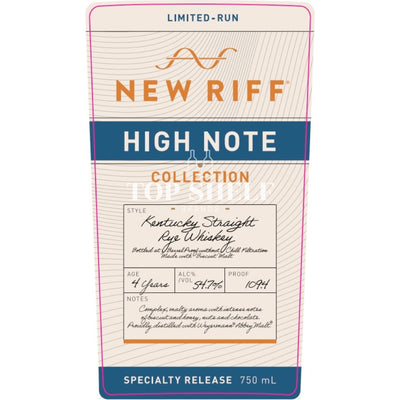New Riff High Note Collection Biscuit Malt Straight Rye