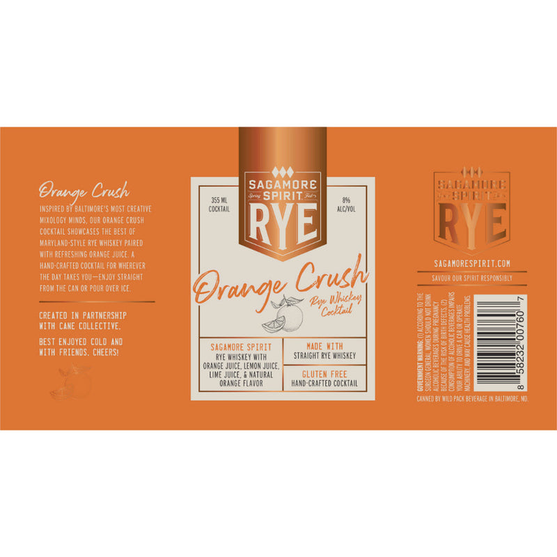 Sagamore Spirit Orange Crush Canned Cocktail 4PK