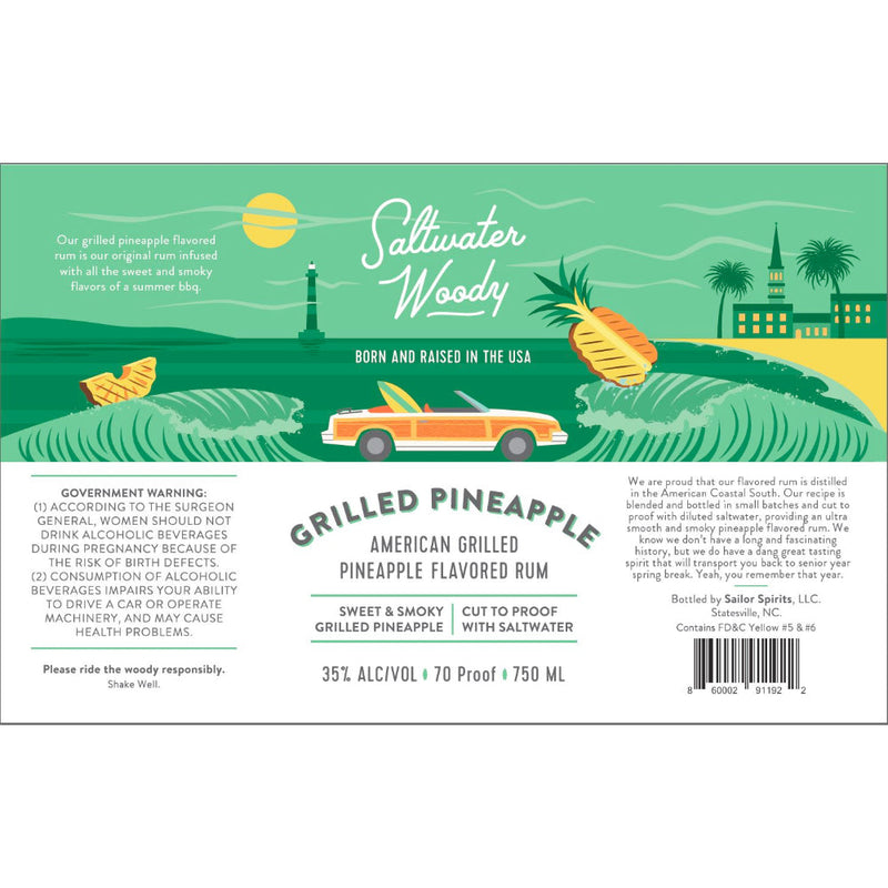 Saltwater Woody Grilled Pineapple Flavored Rum