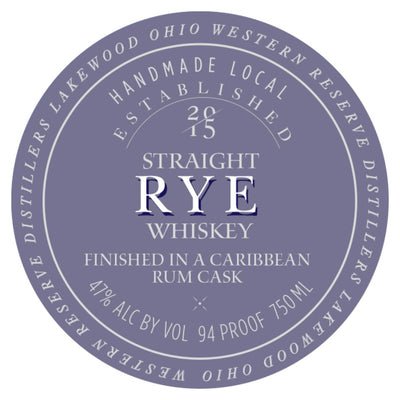 Western Reserve Caribbean Rum Cask Finished Straight Rye