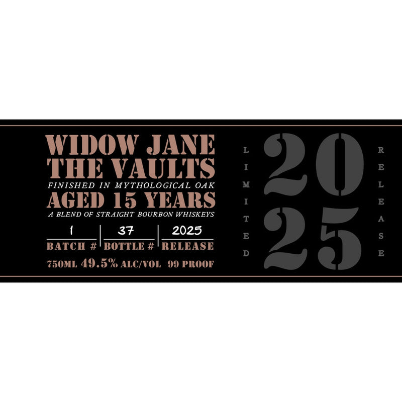 Widow Jane The Vaults 15 Year Old 2025 Release