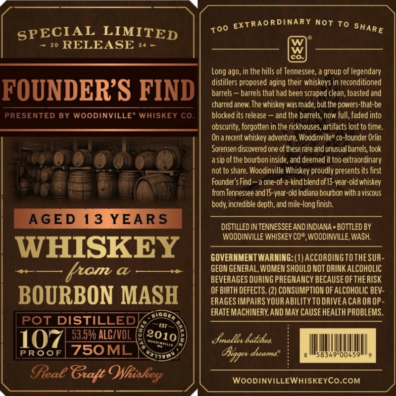 Woodinville Founder’s Find 13 Year Old Bourbon