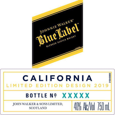 Buy Johnnie Walker Blue Label California Limited Edition Design 2019 online from the best online liquor store in the USA.