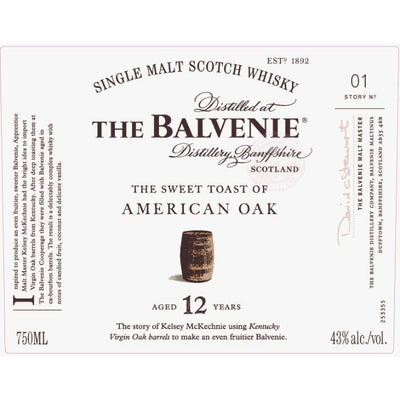 Buy The Balvenie The Sweet Toast Of American Oak 12 Year Old online from the best online liquor store in the USA.