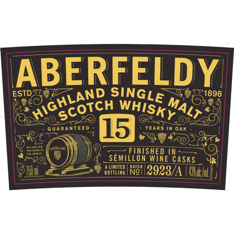 Aberfeldy 15 Year Old Finished in Semillon Wine Casks - Main Street Liquor