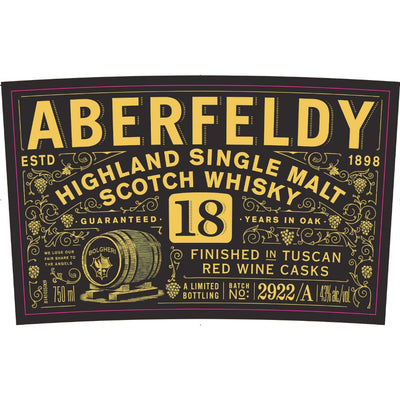 Aberfeldy 18 Year Old Tuscan Red Wine Cask Finish - Main Street Liquor