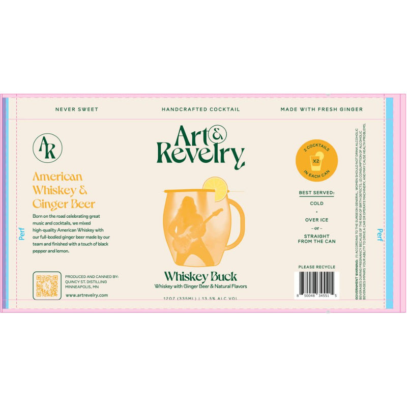 Art & Revelry Whiskey Buck Canned Cocktail - Main Street Liquor