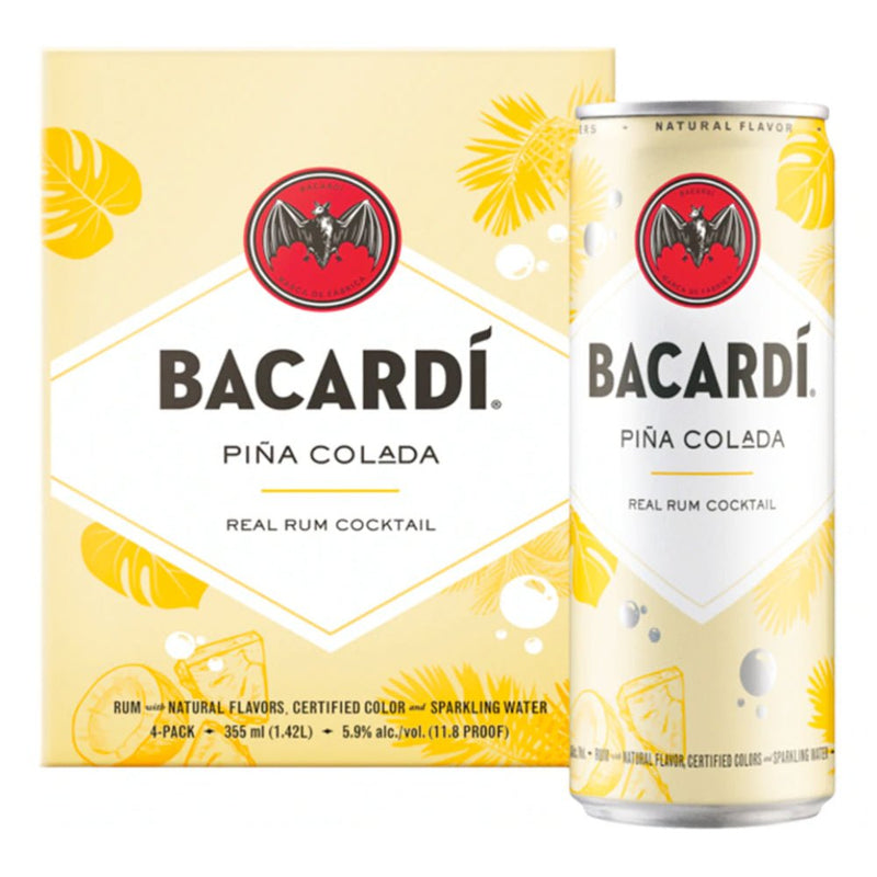 Bacardí Piña Colada Rum Cocktail 4pk - Main Street Liquor