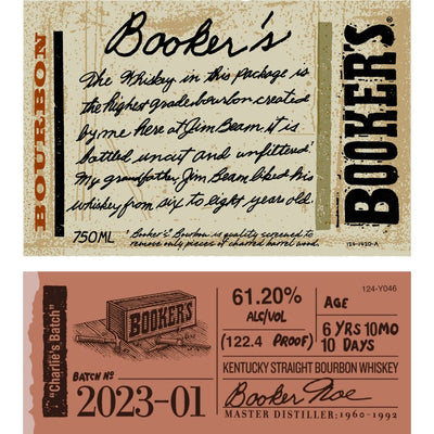 Booker's Bourbon 2023-01 “Charlie’s Batch” - Main Street Liquor