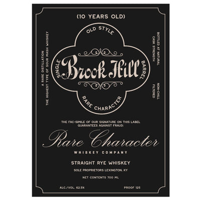 Brook Hill 10 Year Old Straight Rye - Main Street Liquor