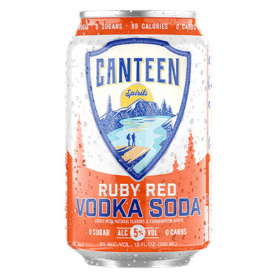 Canteen Ruby Red Grapefruit Vodka Soda 6pk - Main Street Liquor