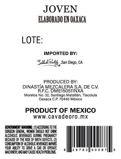 Cava De Oro Mezcal Joven - Main Street Liquor