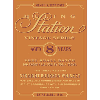 Huling Station 8 Year Old Vintage Series Straight Bourbon - Main Street Liquor
