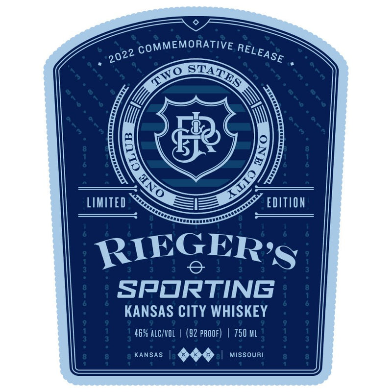 J. Rieger Sporting Kansas City Whiskey - Main Street Liquor