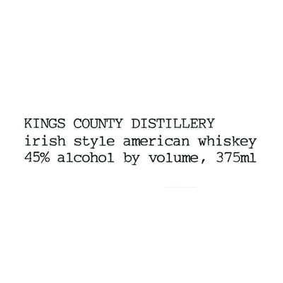 Kings County Irish style American whiskey 375mL - Main Street Liquor