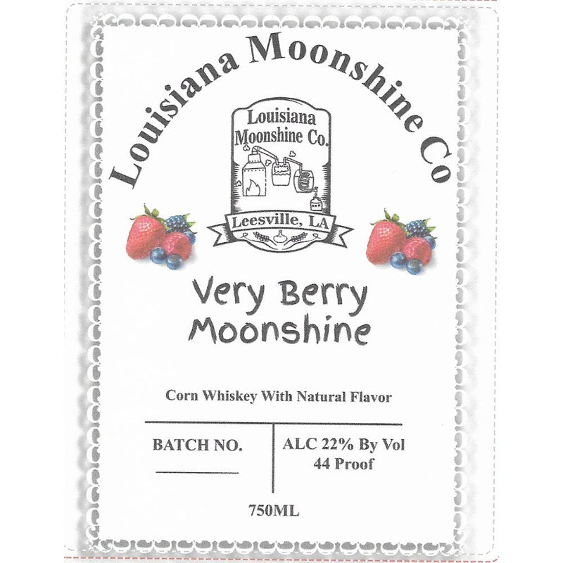 Louisiana Moonshine Co Very Berry Moonshine - Main Street Liquor