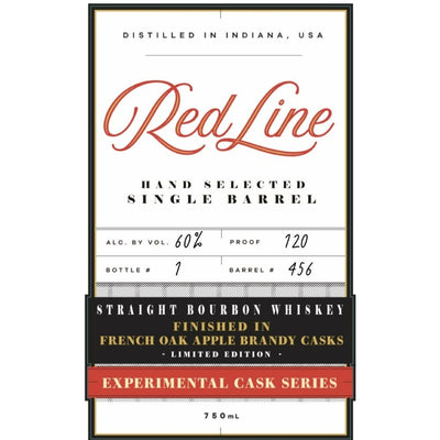 Red Line Experimental Cask Bourbon Finished in French Oak Apple Brandy Casks - Main Street Liquor