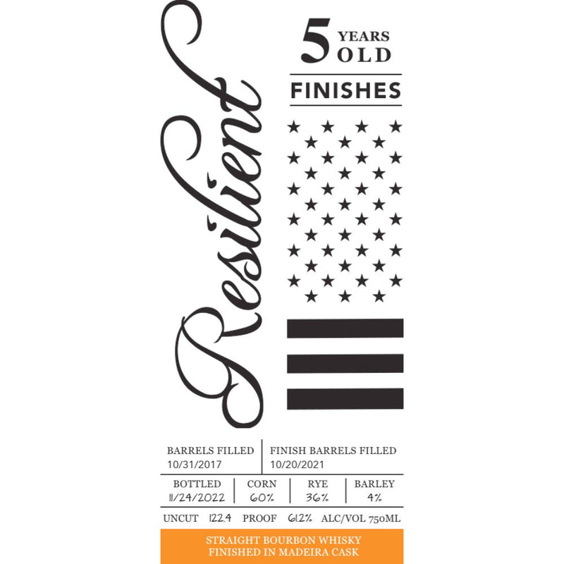 Resilient 5 Year Old Bourbon Finished in Madeira Cask - Main Street Liquor